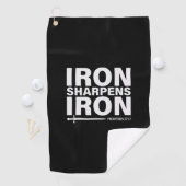 Iron Sharpens Iron Black ゴルフタオル (インサイチュ)