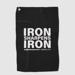 Iron Sharpens Iron Black ゴルフタオル