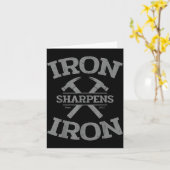 Iron Sharpens Iron Proverbs 27_17 Gym Workout Men  カード (黄色い花)