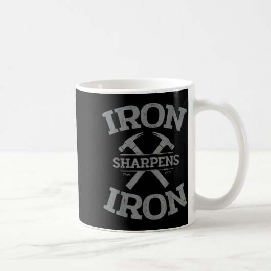 Iron Sharpens Iron Proverbs 27_17 Gym Workout Men コーヒーマグカップ (右)