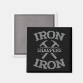 Iron Sharpens Iron Proverbs 27_17 Gym Workout Men  マグネット (正面/裏面)