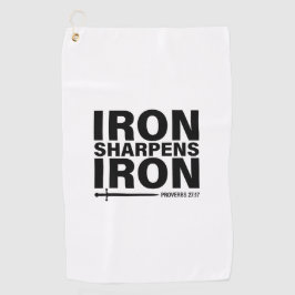 Iron Sharpens Iron White ゴルフタオル