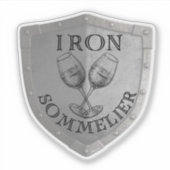 Iron Sommelier Wine Lover シール (正面)