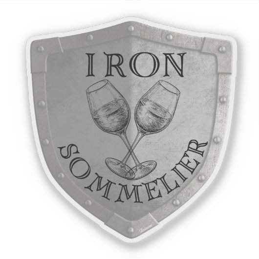 Iron Sommelier Wine Lover シール (正面)