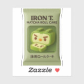 Iron T. 抹茶ロールケーキ: 日本のお菓子アート シール (シート)