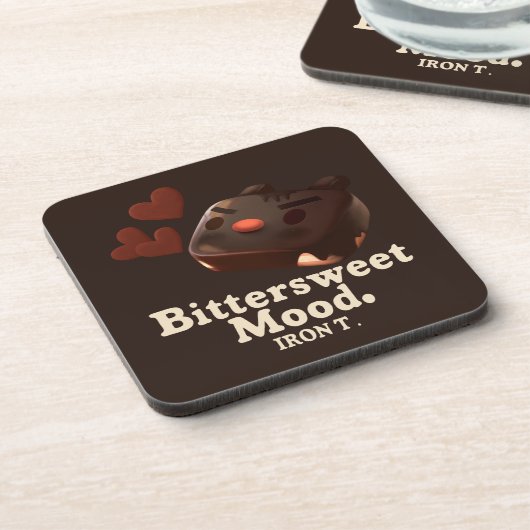 Iron T Bittersweet Mood: Dark Chocolate Cake Art コースター (左側)