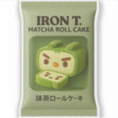 Iron T. Matcha Roll Cake: Japanese Snack Art シール (正面)