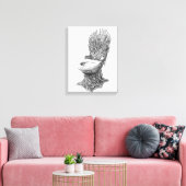 Iron Throne Toilet – Funny Game of Thrones キャンバスプリント (インサイチュ (リビング))