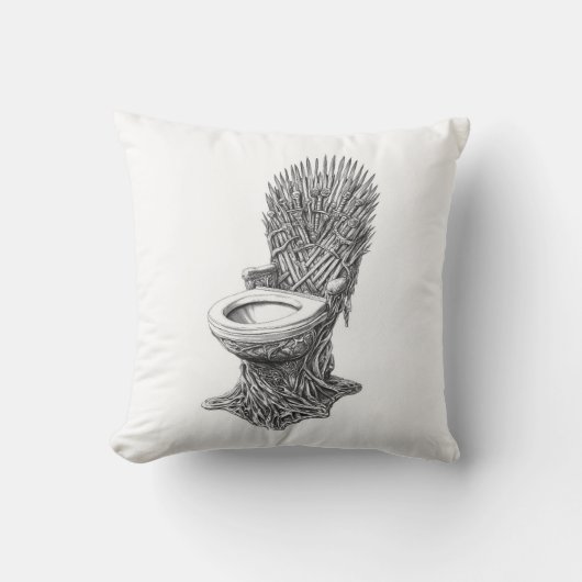 Iron Throne Toilet – Funny Game of Thrones クッション (正面)
