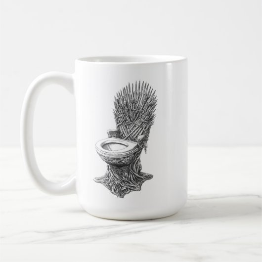 Iron Throne Toilet – Funny Game of Thrones コーヒーマグカップ (左)