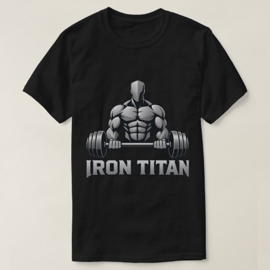 Iron Titan Fitness Logo - Heavy Lifting & Muscle M Tシャツ (デザイン正面)