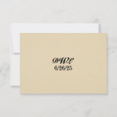 Iron Vow QR Code Wedding RSVP Card (裏面)