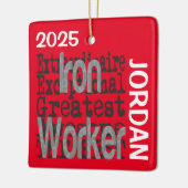 Iron Worker Extraordinaire CUSTOM セラミックオーナメント (左)