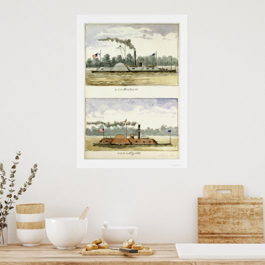 Ironclad Eastport by D.M.N. Stouffer 1864 ポスター (キッチン)