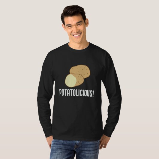 Ironic Potatoe Quote Hobby Chef Potatolicious Tシャツ (正面フル)