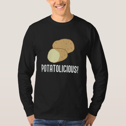 Ironic Potatoe Quote Hobby Chef Potatolicious Tシャツ (正面)