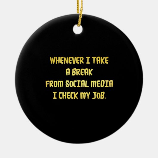 Ironic Workplace Priorities セラミックオーナメント (正面)