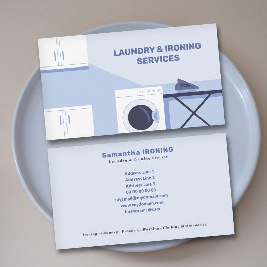 Ironing & Laundry 名刺