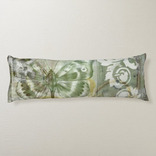 Ironworkのゲートが付いている緑の蝶差込み ボディピロー (裏面)