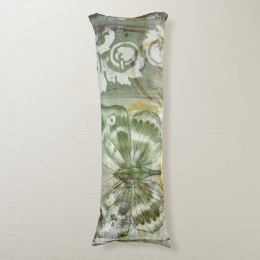 Ironworkのゲートが付いている緑の蝶差込み ボディピロー (正面縦)