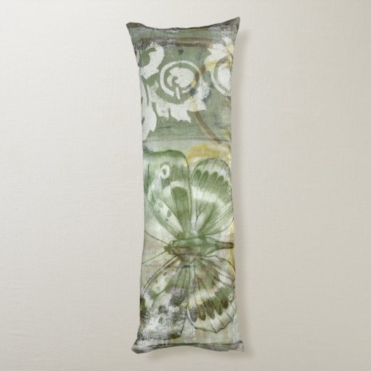 Ironworkのゲートが付いている緑の蝶差込み ボディピロー (裏面 (縦))