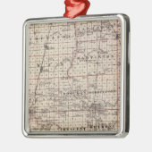 Iroquois郡の地図 メタルオーナメント (左)