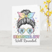 Irrational But Well Round Pi Number Math Teacher M カード (黄色い花)