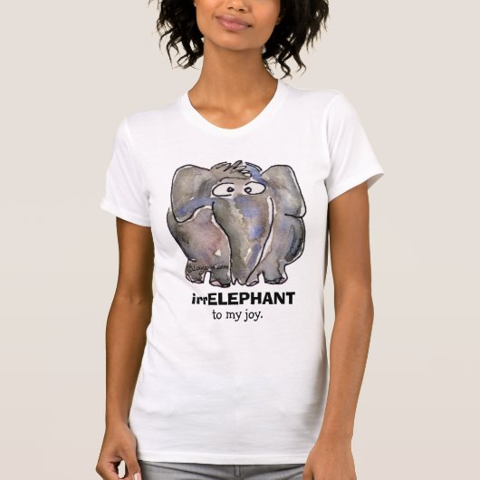 irrELEPHANT to my joy cartoon T Shirt Tシャツ (正面)