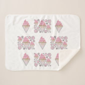 irresistible アイスクリームリコリス シェルパ ブランケット (正面(横))