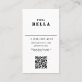 Irresistible Island - Italian Pizza Bella Shop  名刺 (裏面)