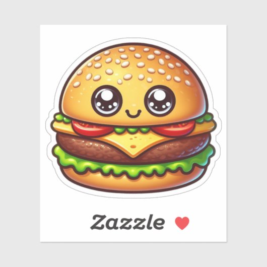  irresistibly cute yummy burger シール (シート)
