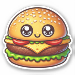 irresistibly cute yummy burger シール