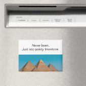 Irreverent Egyptian Pyramids Travel Refrigerator マグネット (インサイチュ (食洗機))