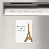 Irreverent Eiffel Tower Paris Travel Refrigerator マグネット (インサイチュ (食洗機))