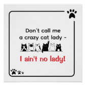 Irreverent Humor Crazy Cat Lady ポスター (正面)