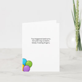 Irreverent Kids Birthday Party Tantrum Fun 招待状