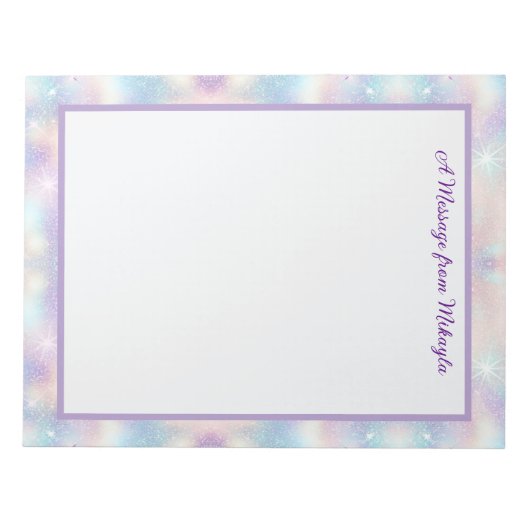 Irridescent Glitter  ノートパッド (正面)