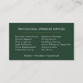 Irrigation Contractor Professional 名刺 (裏面)