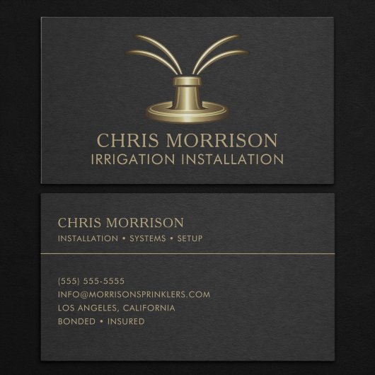 Irrigation Installation Business Card 名刺