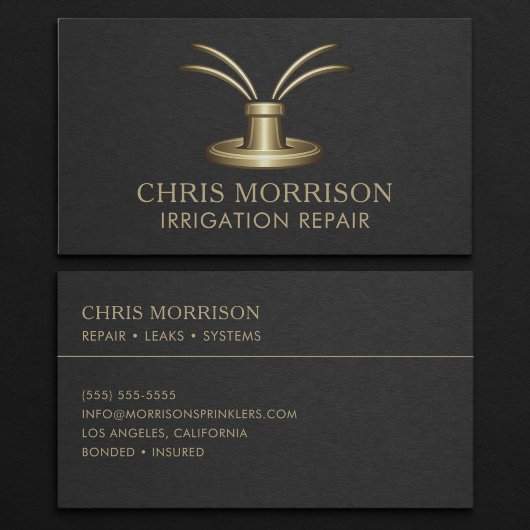 Irrigation Repair Business Card 名刺