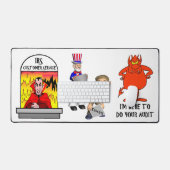 IRSおもしろいジョークtaxdayユーモアユーモアのある悪魔の監査 デスクマット (キーボード&マウス)