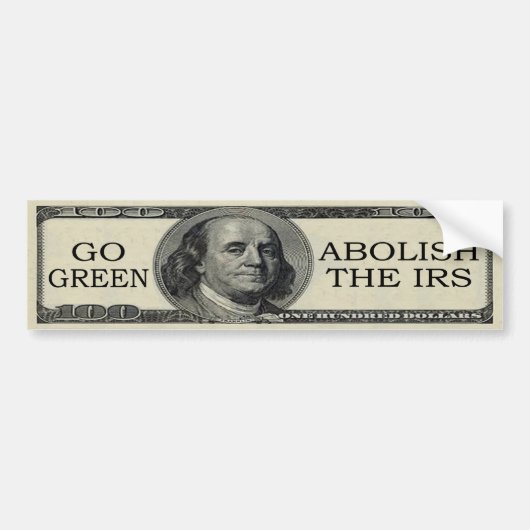 IRSのバンパーステッカーを廃止して下さい バンパーステッカー (正面)