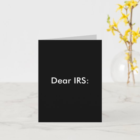 IRSユーモアのある親愛グリーティングカード カード (黄色い花)