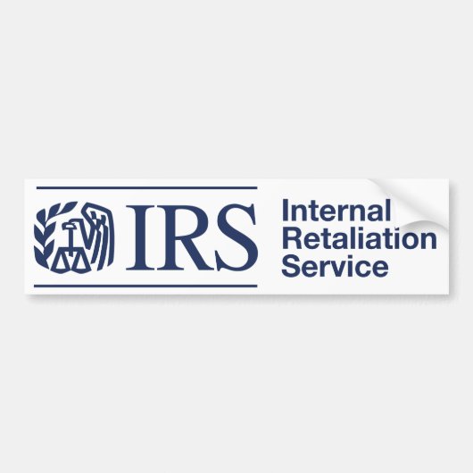 IRS: 内部報復サービス バンパーステッカー (正面)