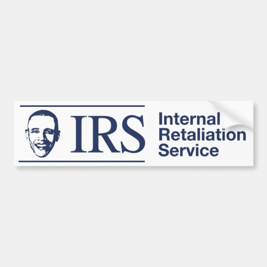IRS: 内部報復サービス バンパーステッカー (正面)