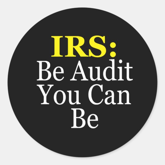 IRS：監査可能 ラウンドシール (正面)