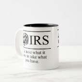 IRS $17.95 2はコーヒー・マグにある調子を与えました ツートーンマグカップ (正面左)