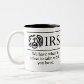 IRS $17.95 2はコーヒー・マグにある調子を与えました ツートーンマグカップ (左)