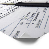 IRS tax forms with calculator ポスター (角)