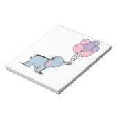 irthdayエレファントパステルウォーターカラーバルーノのバンチ ノートパッド (回転)